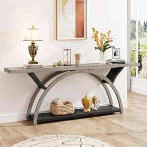 70.87" Console Table with Storage Shelf